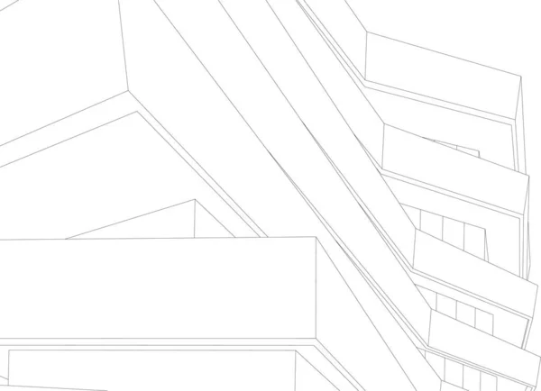 Art Architectural Illustration Vectorielle — Image vectorielle