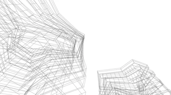 Architektonické Umění Vektorová Ilustrace — Stockový vektor