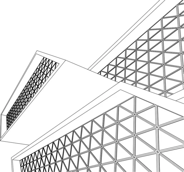 Architektonische Kunst Vektorillustration — Stockvektor