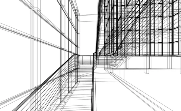 Architectural Art Digital Wallpaper — Stock Vector