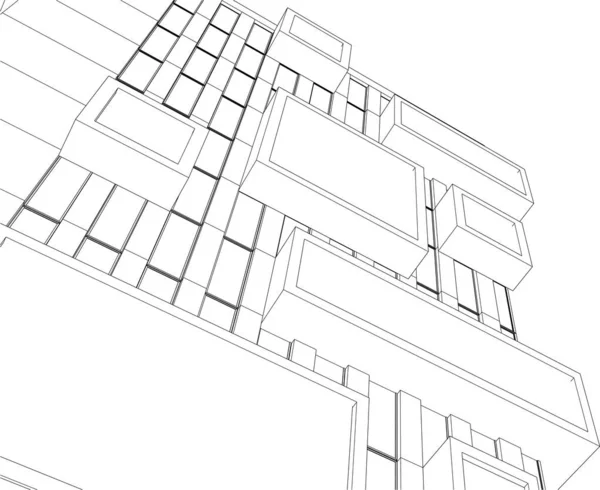 Architekturkunst Digitale Tapete — Stockvektor