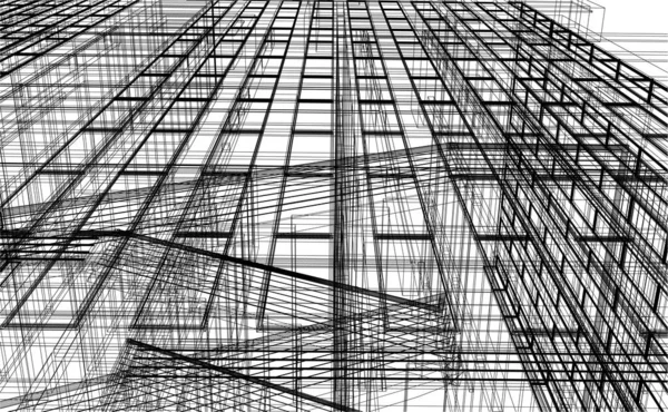 Art Architectural Papier Peint Numérique — Image vectorielle