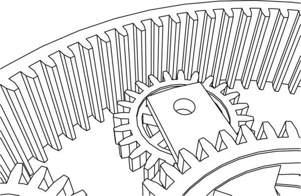 Illustration Vectorielle Pour Votre Projet Roues Dentées — Image vectorielle