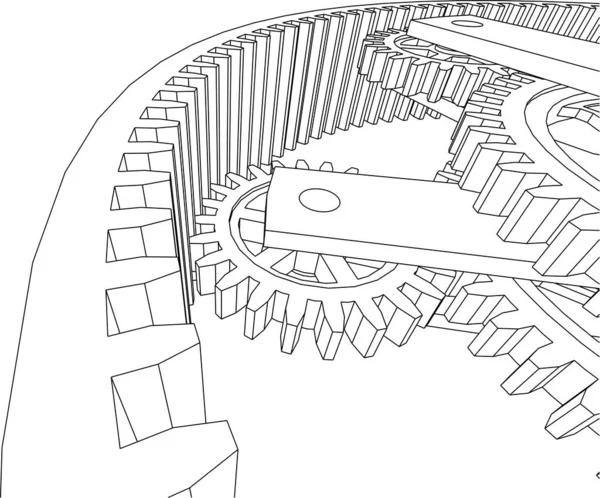Векторная Иллюстрация Вашего Проекта Зубчатые Колеса — стоковый вектор