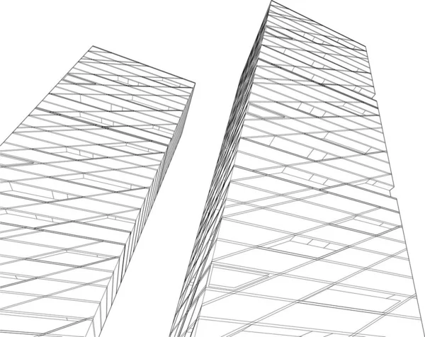 Architekturkunst Digitale Tapete — Stockvektor