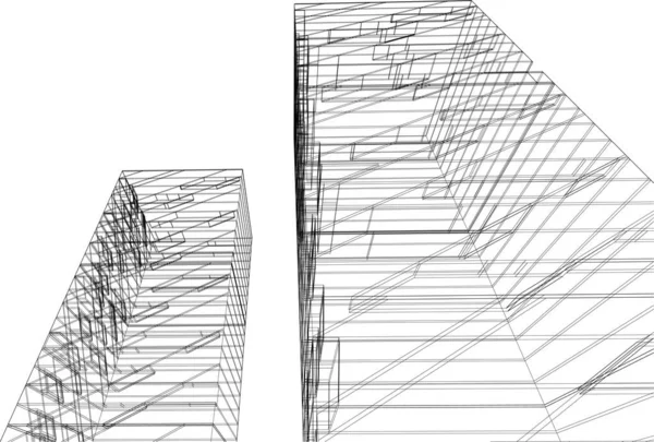 Sztuka Architektoniczna Cyfrowa Tapeta — Wektor stockowy