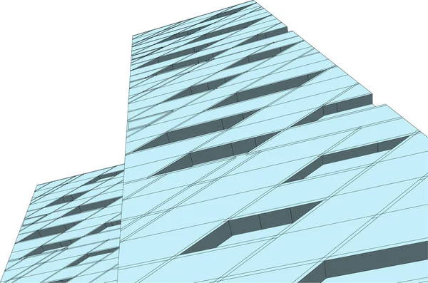 Architekturkunst Digitale Tapete — Stockvektor