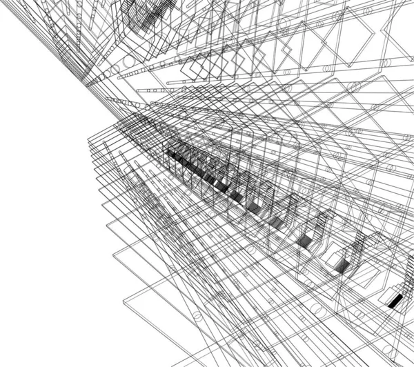 Sztuka Architektoniczna Cyfrowa Tapeta — Wektor stockowy