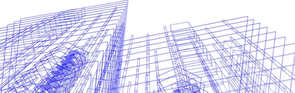 3D建築美術 デジタル壁紙 — ストックベクタ