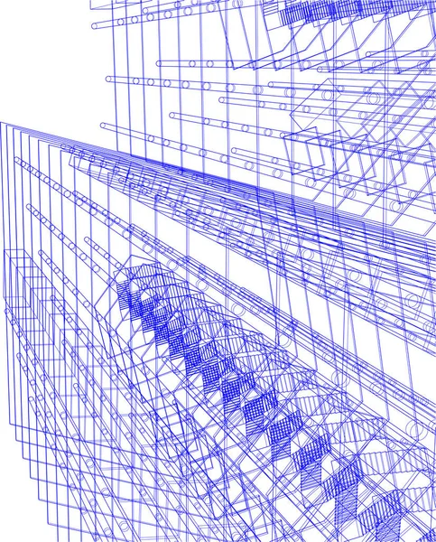 Sztuka Architektoniczna Cyfrowa Tapeta — Wektor stockowy