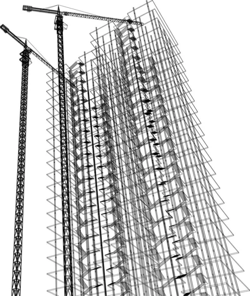 Arte Arquitectónico Papel Pintado Digital — Archivo Imágenes Vectoriales