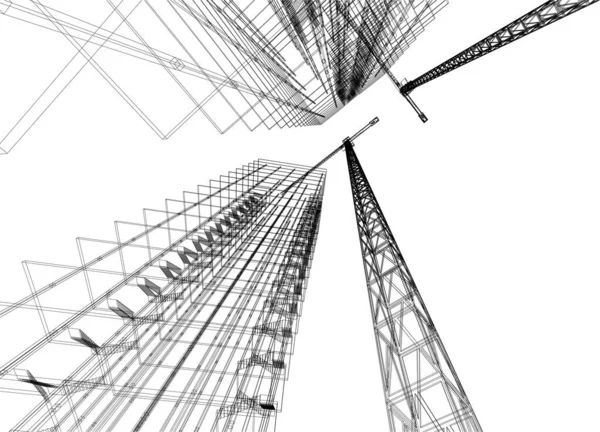 Architektonické Umění Digitální Tapety — Stockový vektor