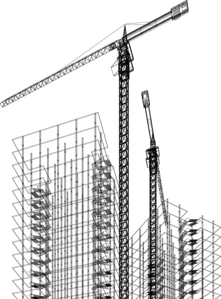 Art Architectural Papier Peint Numérique — Image vectorielle