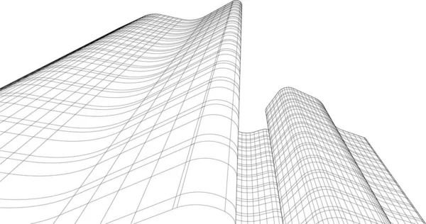 Arte Arquitectónico Papel Pintado Digital — Archivo Imágenes Vectoriales