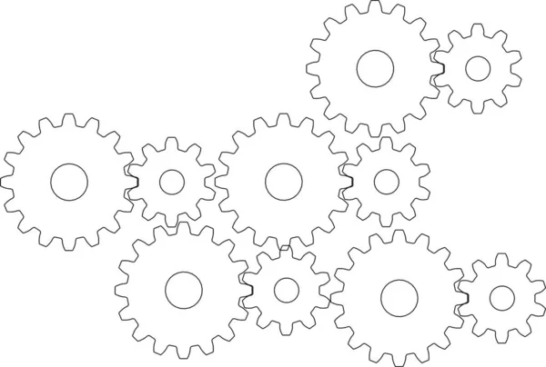 Vektor Illustration För Ditt Projekt Kugghjul — Stock vektor