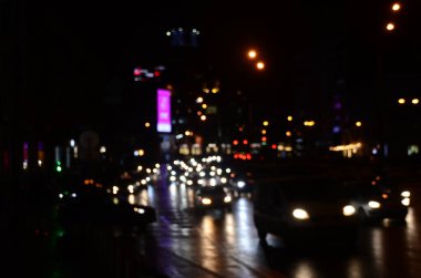 gece şehrinin soyut arka planı