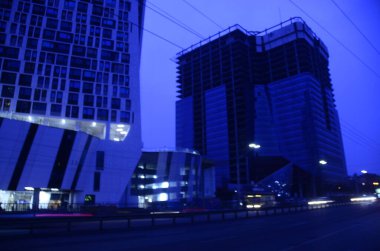 gece şehrinin soyut arka planı