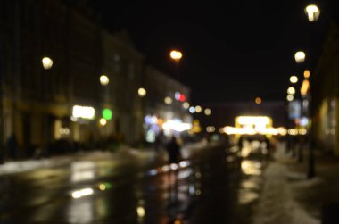 gece şehrinin soyut arka planı