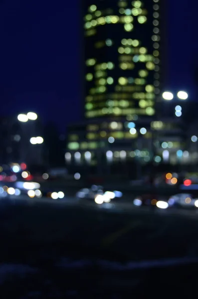 夜の都市の抽象的な背景 — ストック写真