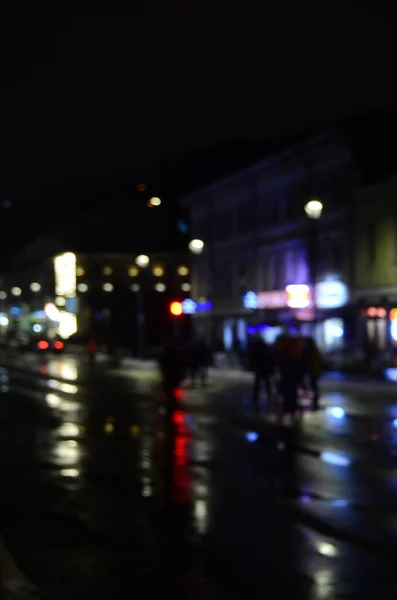 Fond Abstrait Ville Nuit — Photo