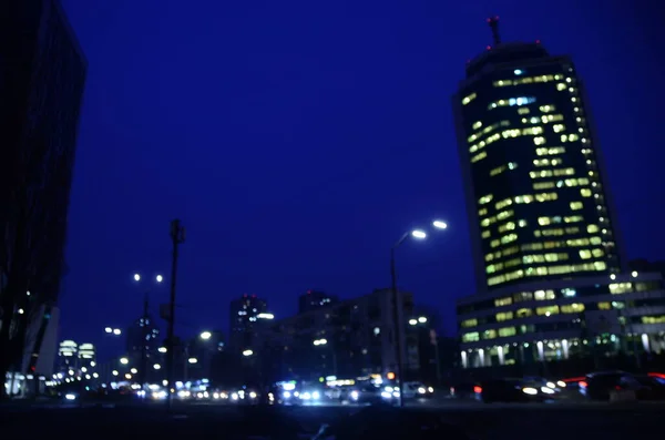 Fundo Abstrato Cidade Noturna — Fotografia de Stock