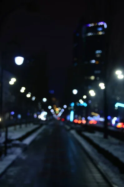 夜の都市の抽象的な背景 — ストック写真