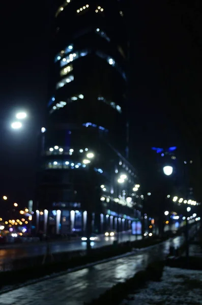 Fundo Abstrato Cidade Noturna — Fotografia de Stock