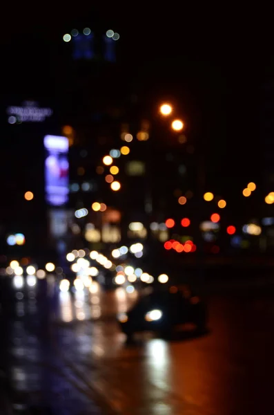 Fundo Abstrato Cidade Noturna — Fotografia de Stock