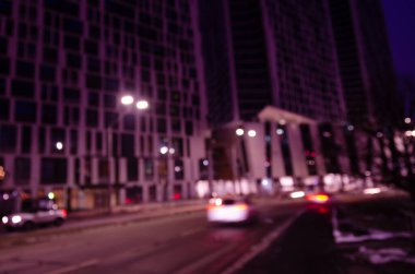 Gün batımında bulanık ışıkların soyut bulanık arkaplanı