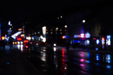 Gün batımında bulanık ışıkların soyut bulanık arkaplanı