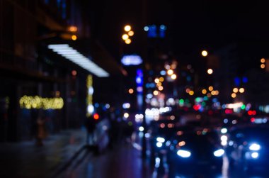 Gün batımında bulanık ışıkların soyut bulanık arkaplanı