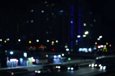 Gün batımında bulanık ışıkların soyut bulanık arkaplanı