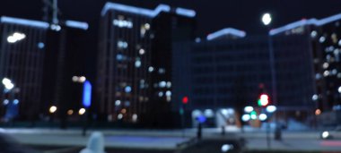 Modern şehir arka planında bulanıklık