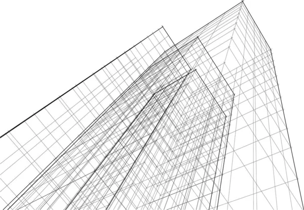 Arte Arquitectónico Papel Pintado Digital — Archivo Imágenes Vectoriales