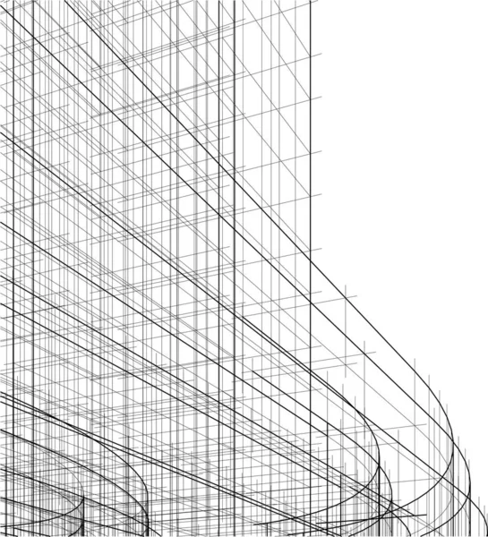 Arte Arquitectónico Papel Pintado Digital — Archivo Imágenes Vectoriales