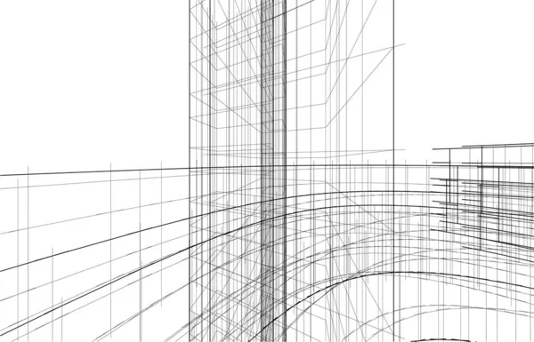 Építészeti Művészet Digitális Tapéta — Stock Vector