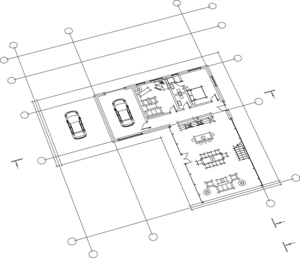 Architektonické Umění Digitální Tapety — Stockový vektor