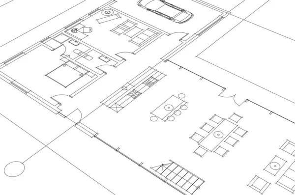 Architekturkunst Digitale Tapete — Stockvektor