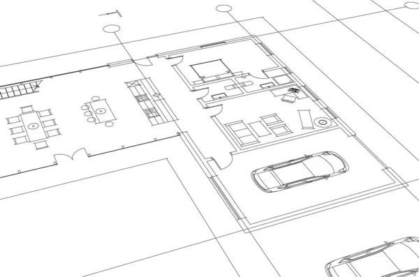 Arte Arquitectónico Papel Pintado Digital — Archivo Imágenes Vectoriales