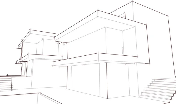 Architekturkunst Digitale Tapete — Stockvektor