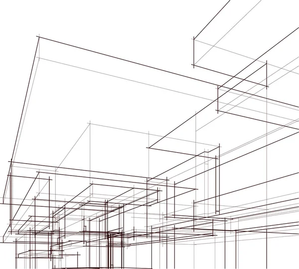 Architekturkunst Digitale Tapete — Stockvektor