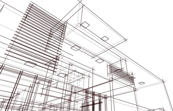 Sztuka Architektoniczna Cyfrowa Tapeta — Wektor stockowy