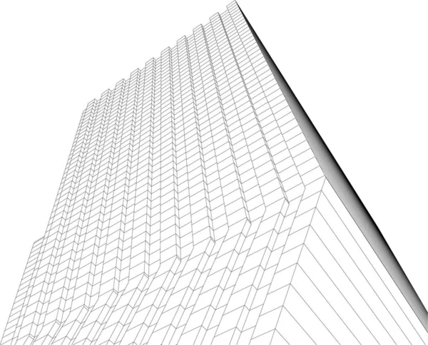 Arkitektonisk Tapetdesign Digital Konseptbakgrunn – stockvektor