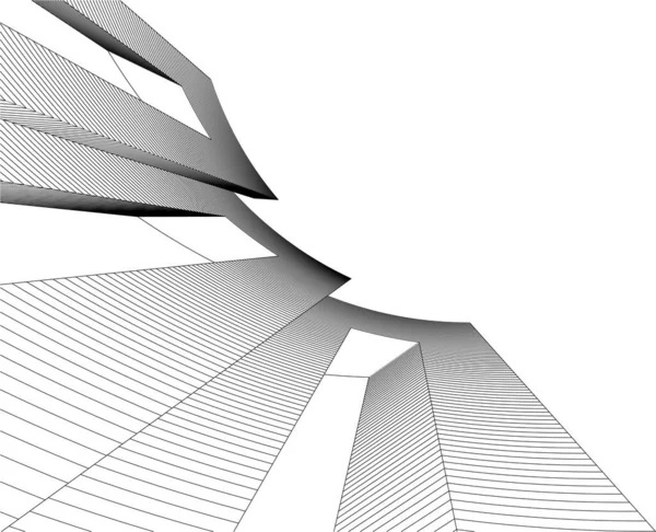 Projekt Tapety Architektonicznej Cyfrowe Tło Koncepcyjne — Wektor stockowy