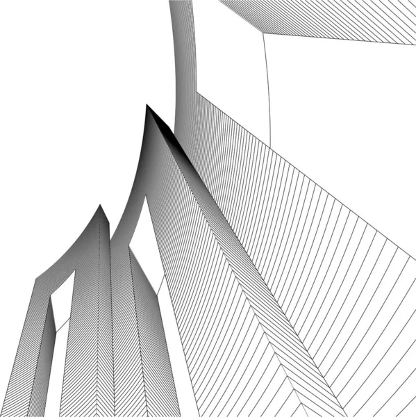 Architectural Wallpaper Design Digital Concept Background — Stock Vector