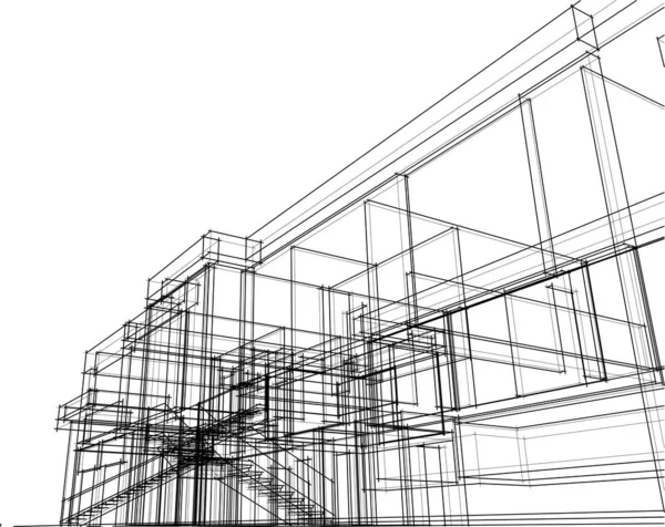 Αρχιτεκτονικός Σχεδιασμός Ταπετσαρίας Ψηφιακό Φόντο Έννοια — Διανυσματικό Αρχείο