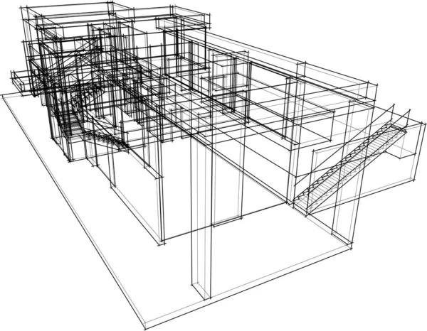 Arkitektur Tapet Design Digitalt Koncept Bakgrund — Stock vektor