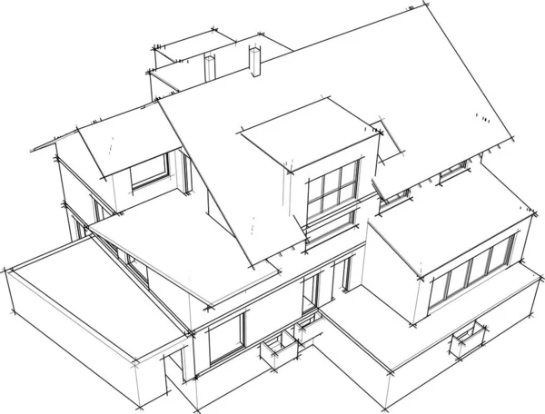 Architektonische Tapete Design Digitales Konzept Hintergrund — Stockvektor