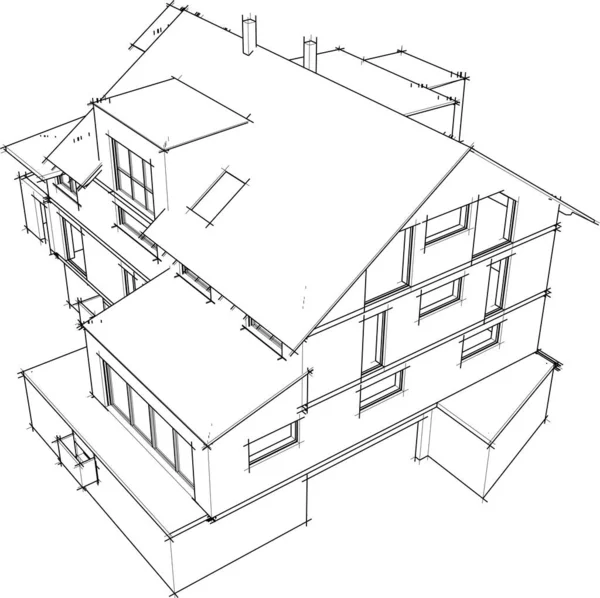 Projekt Tapety Architektonicznej Cyfrowe Tło Koncepcyjne — Wektor stockowy