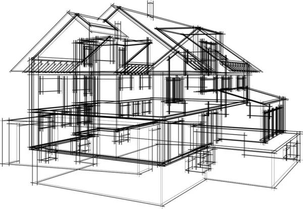 Projekt Tapety Architektonicznej Cyfrowe Tło Koncepcyjne — Wektor stockowy